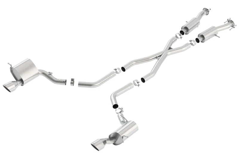 Borla 2015 Jeep Grand Cherokee SRT8 S-Type Dual Round Rolled Exit Catback Exhaust - Image 3