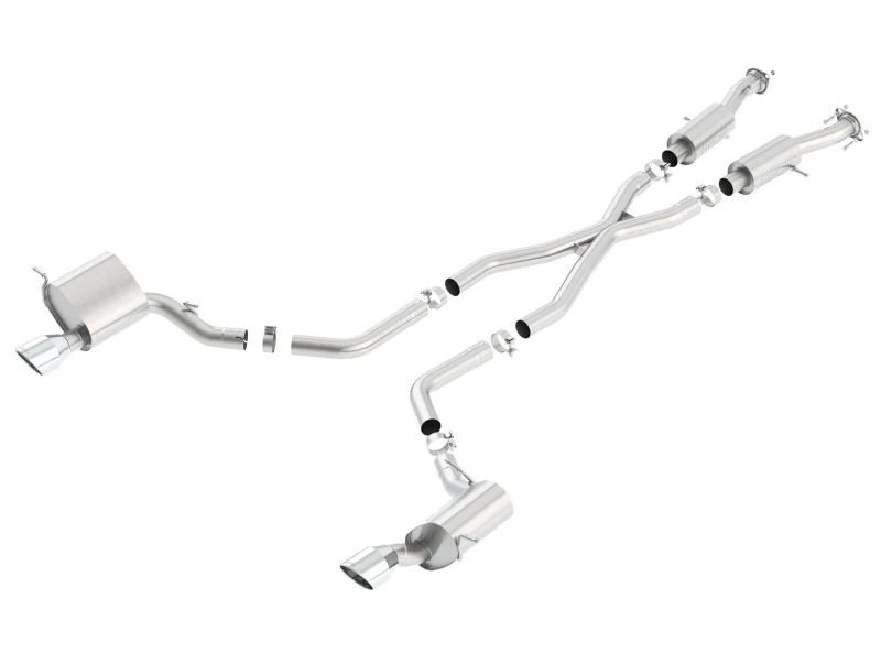 Borla 2015 Jeep Grand Cherokee SRT8 S-Type Dual Round Rolled Exit Catback Exhaust - Image 4