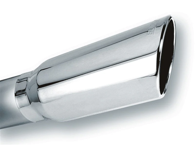 Borla 4in Inlet 5in Round Rolled Angle Cut w/ Clamp x 14in Long Exhaust Tip - Image 2