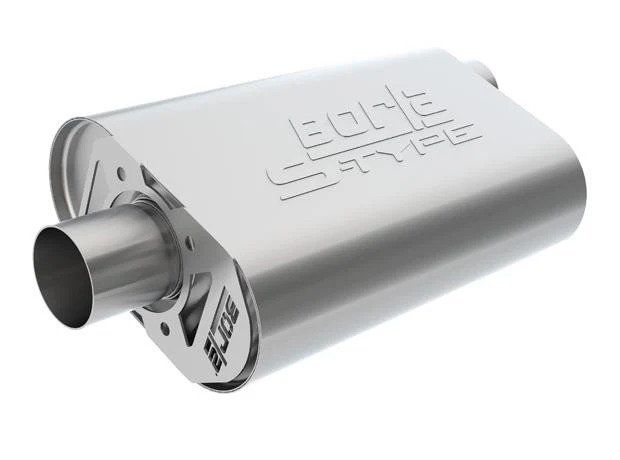 Borla CrateMuffler Resonator Option 3in Center/Center 3.5in Round x 10in - Null Sound Center/Center