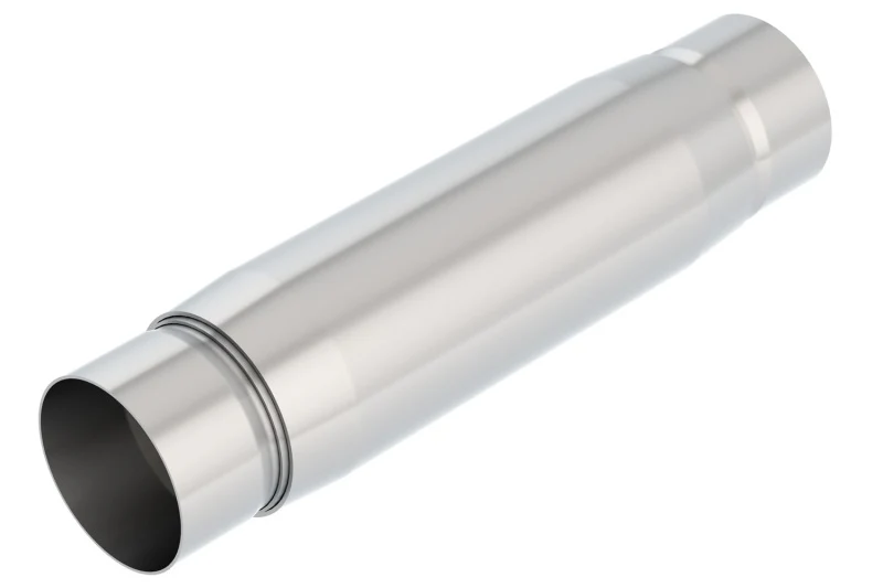 Borla CrateMuffler Resonator Option 3in Center/Center 3.5in Round x 10in - Null Sound Center/Center - Image 2