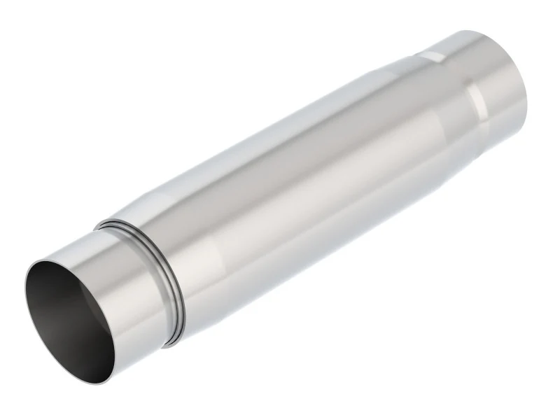 Borla CrateMuffler Resonator Option 3in Center/Center 3.5in Round x 10in - Null Sound Center/Center - Image 3