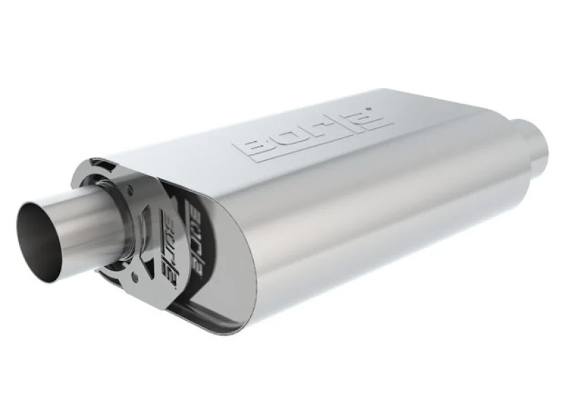Borla CrateMuffler SBC Hot 350/383 3 inch Offset/Center 14in x 4.35in x 9in Oval Muffler - Image 4