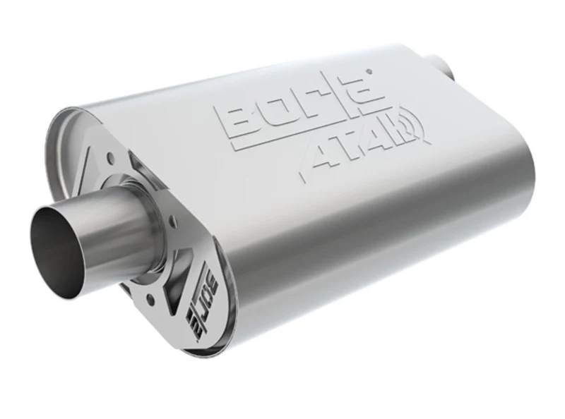 Borla CrateMuffler SBF 289/302 2.5 inch Offset/Center 14in x 4.35in x 9in Oval Muffler - Image 4