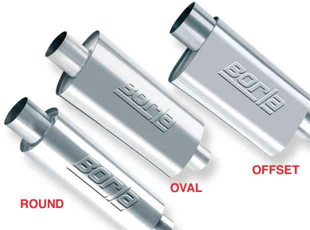Borla XR-1 Racing Sportsman 4in Inlet/Outlet Center/Center Oval Muffler-4.5in Diameter x 12in Length - Image 4