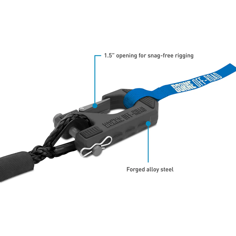 Borne Off-Road 10K Winch - Black Synthetic Rope - Image 3