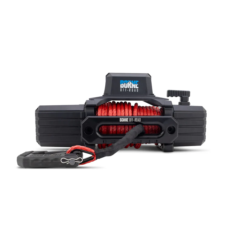 Borne Off-Road 10K Winch - Red Synthetic Rope - Image 4