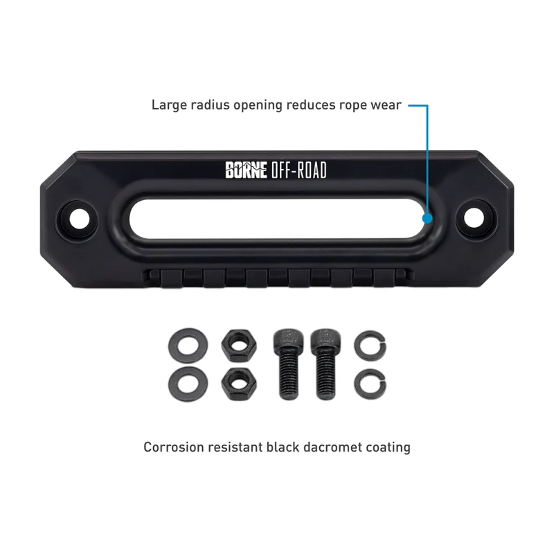 Borne Off-Road 12K Winch - Black Synthetic Rope - Image 8