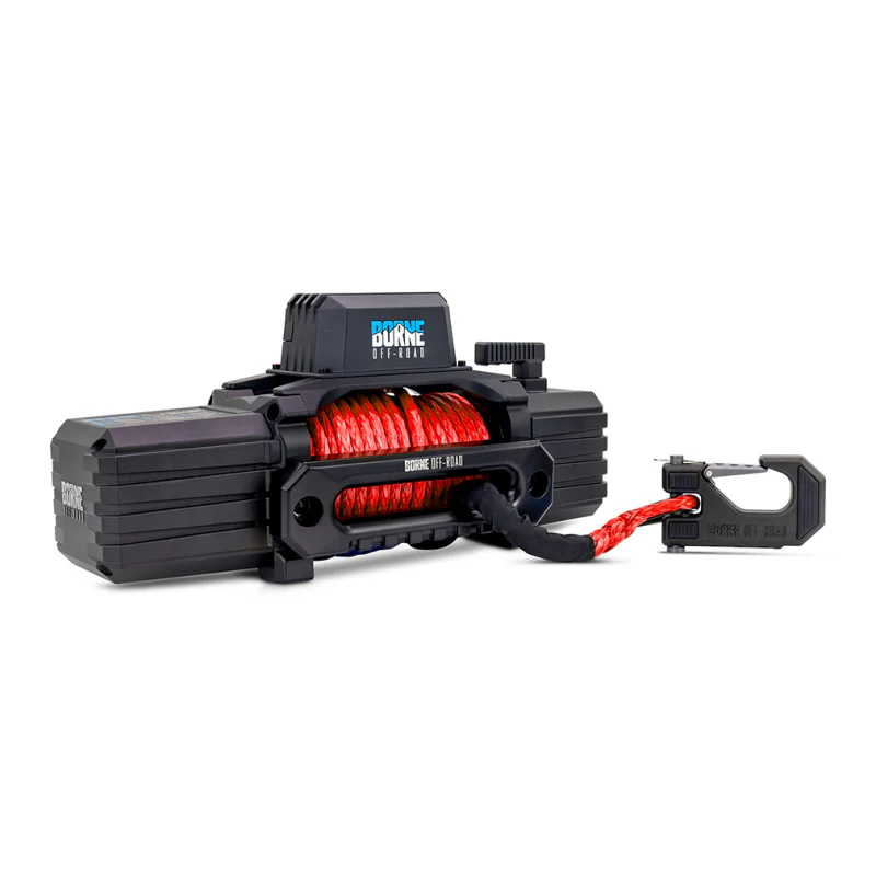 Borne Off-Road 12K Winch - Red Synthetic Rope - Image 3