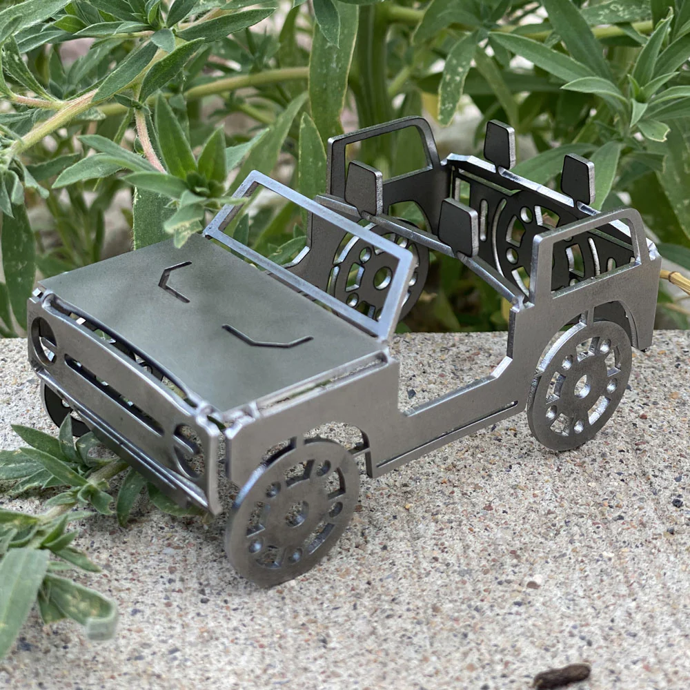 Bronco Business Card Holder Flat Stainless Steel Bendy Bronco Rock Slide Engineering - AC-PR-BDB - Image 3