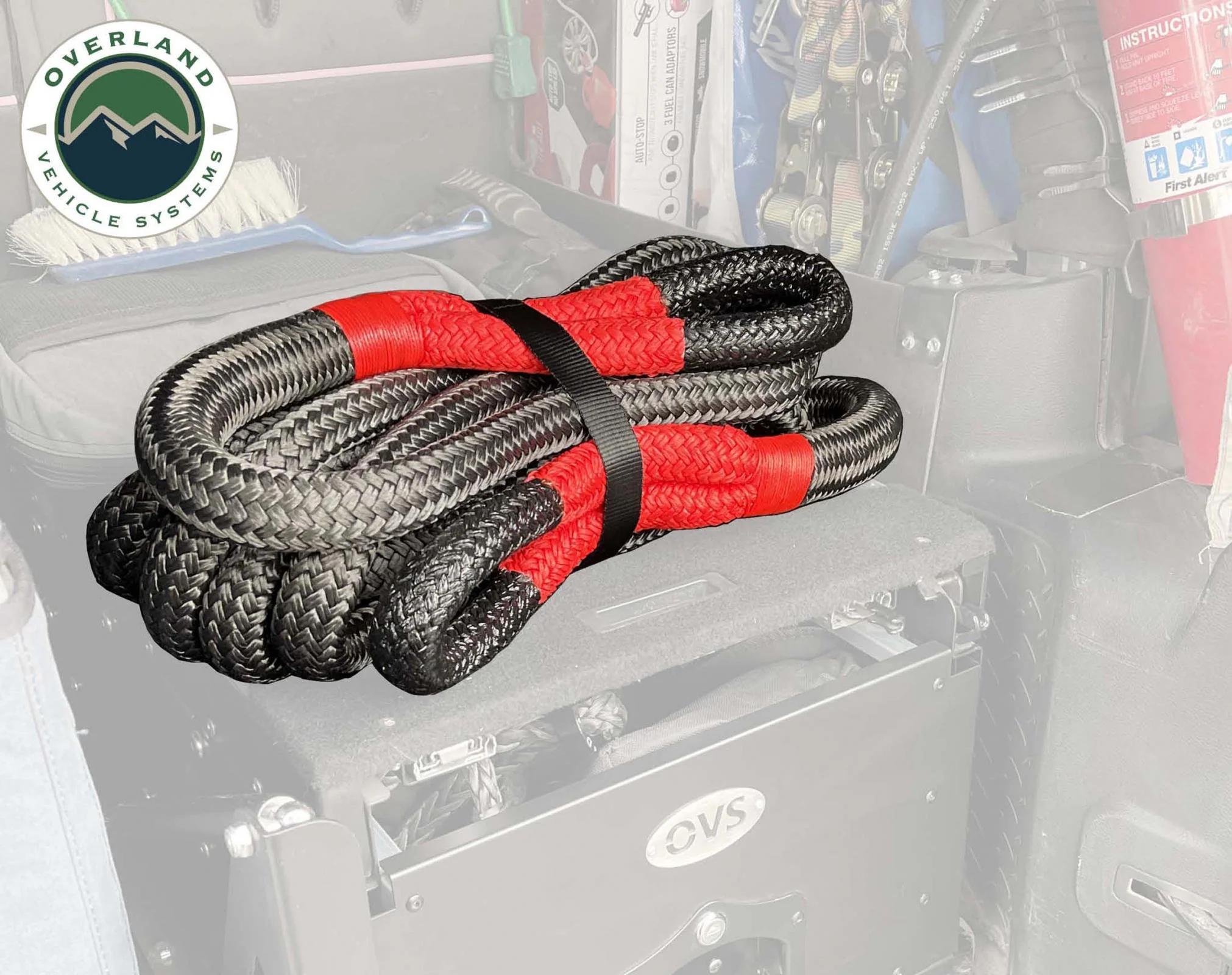 Brute Kinetic Rope Recovery Strap 1 x 30 Foot 30 Percent Stretch Overland Vehicle Systems - 19009916 - Image 7