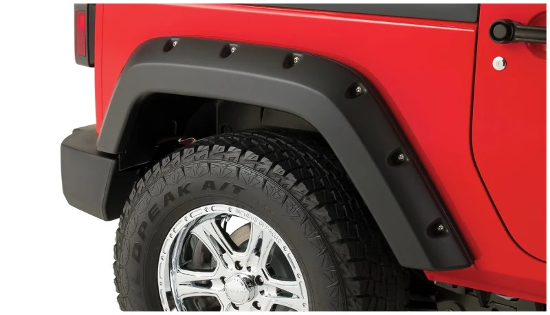 Bushwacker 07-18 Jeep Wrangler Pocket Style Flares 2pc Fits 2-Door Sport Utility Only - Black - Image 4