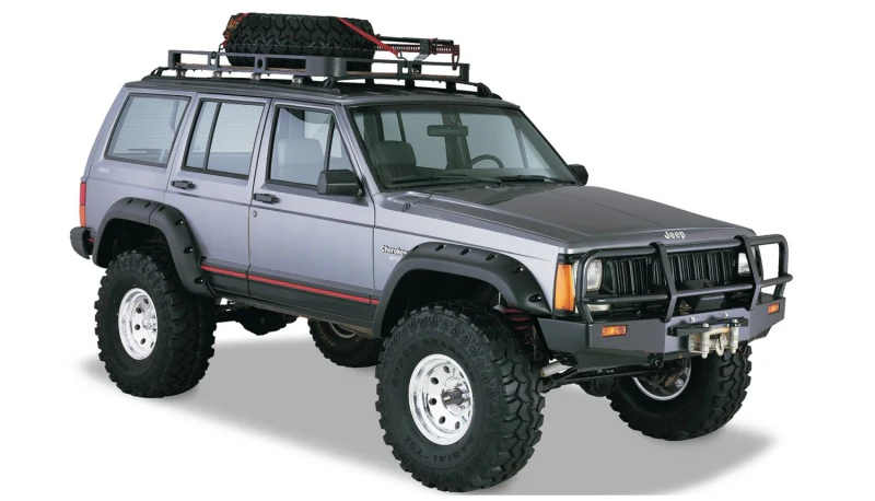 Bushwacker 84-01 Jeep Cherokee Cutout Style Flares 4pc Fits 4-Door Sport Utility Only - Black - Image 8