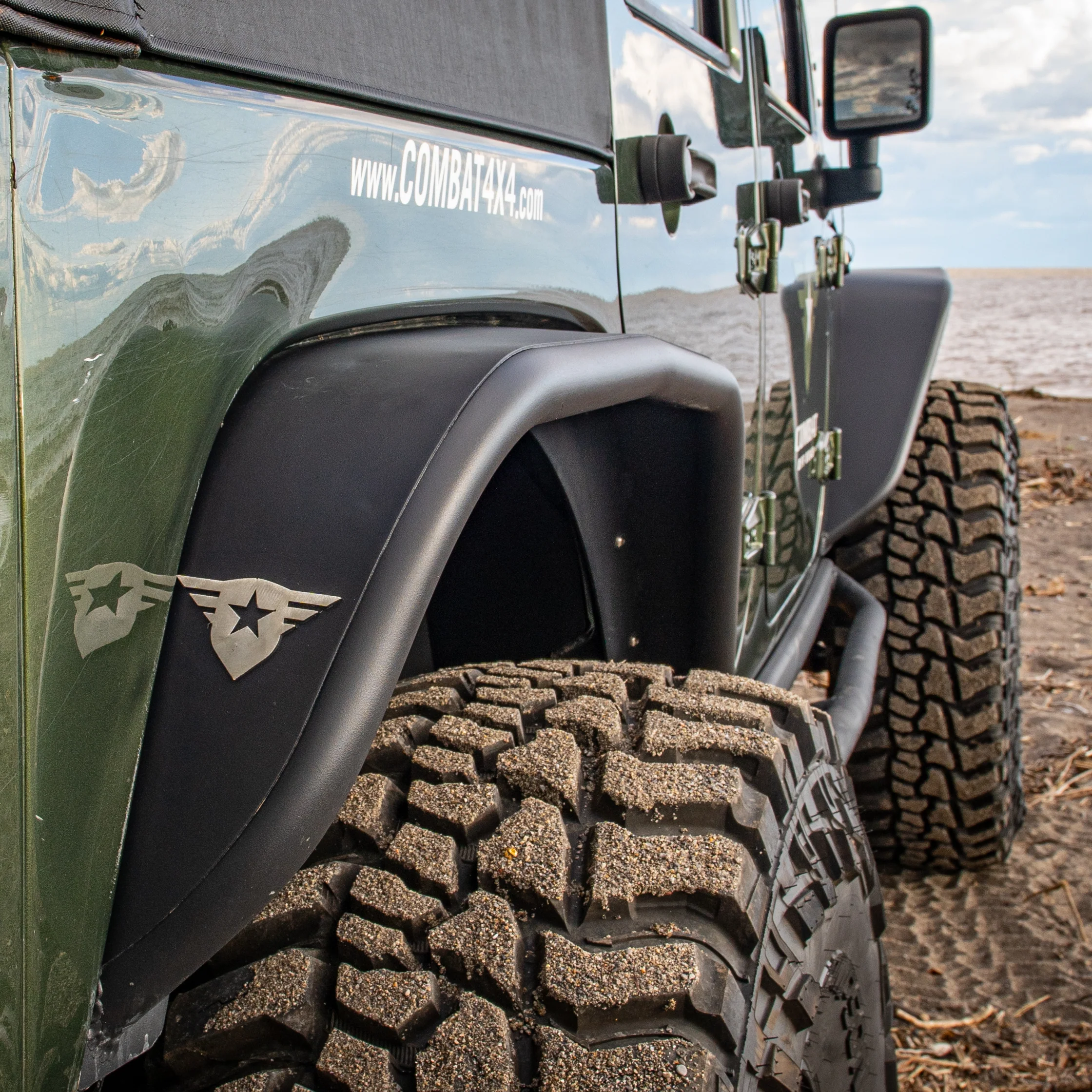 Combat Off Road - Jeep JK/JKU Black Aluminum Fenders - Rear Pair - 15-1079 - Image 4