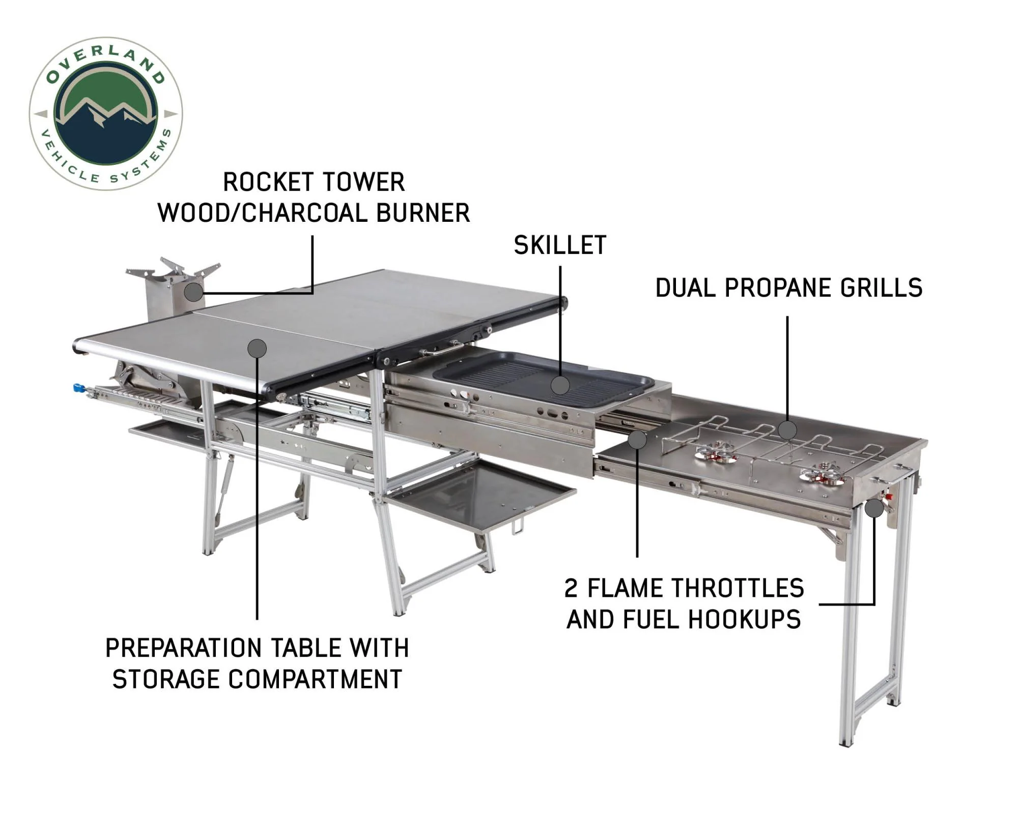 Cook With Overland Vehicle Systems Portable Komodo Camp Kitchen Overland Vehicle Systems - 30100001 - Image 2