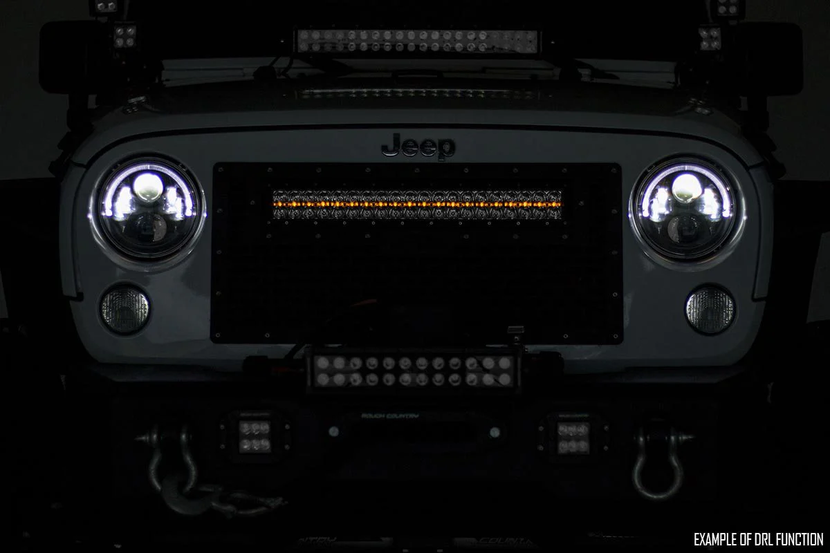 Cree LED Light Bar 20 Inch Dual Row Black Series w/Amber DRL Rough Country - 70920BDA - Image 3