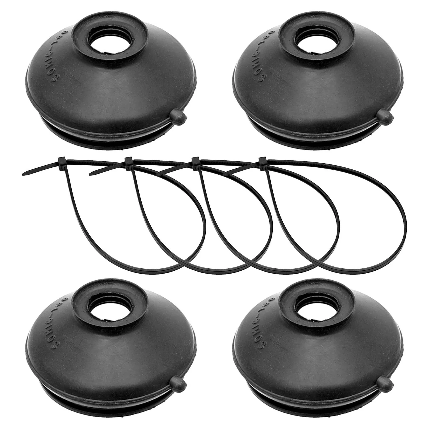 Currectlync Boot for TJ/LJ/XJ/MJ/ZJ Steering 4-pack Fits all 4 Points Incl. Boot and Zip Tie RockJock 4x4 - CE-9701B-BDL-4P