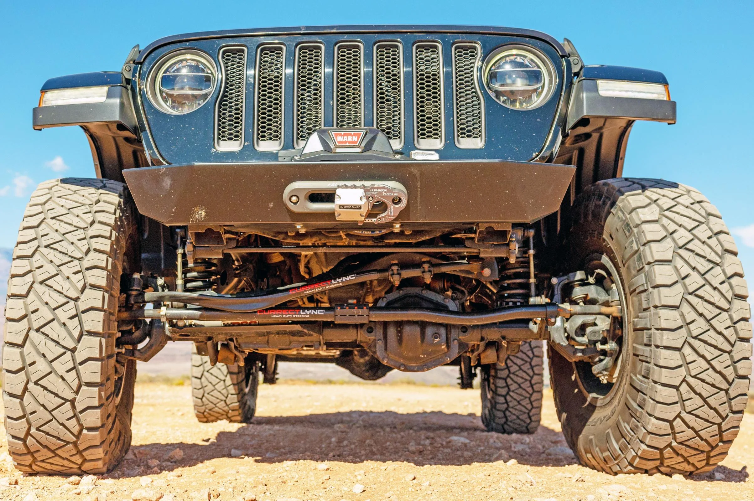 Currectlync JL/JT High Steer Kit for Stabilizer Shock Incl Knuckles Drag Link Tie Rod Trac Bar Reloc/Shock Mount Axle Shock Tie Rod Clamp - RJ-440001-101 - Image 3