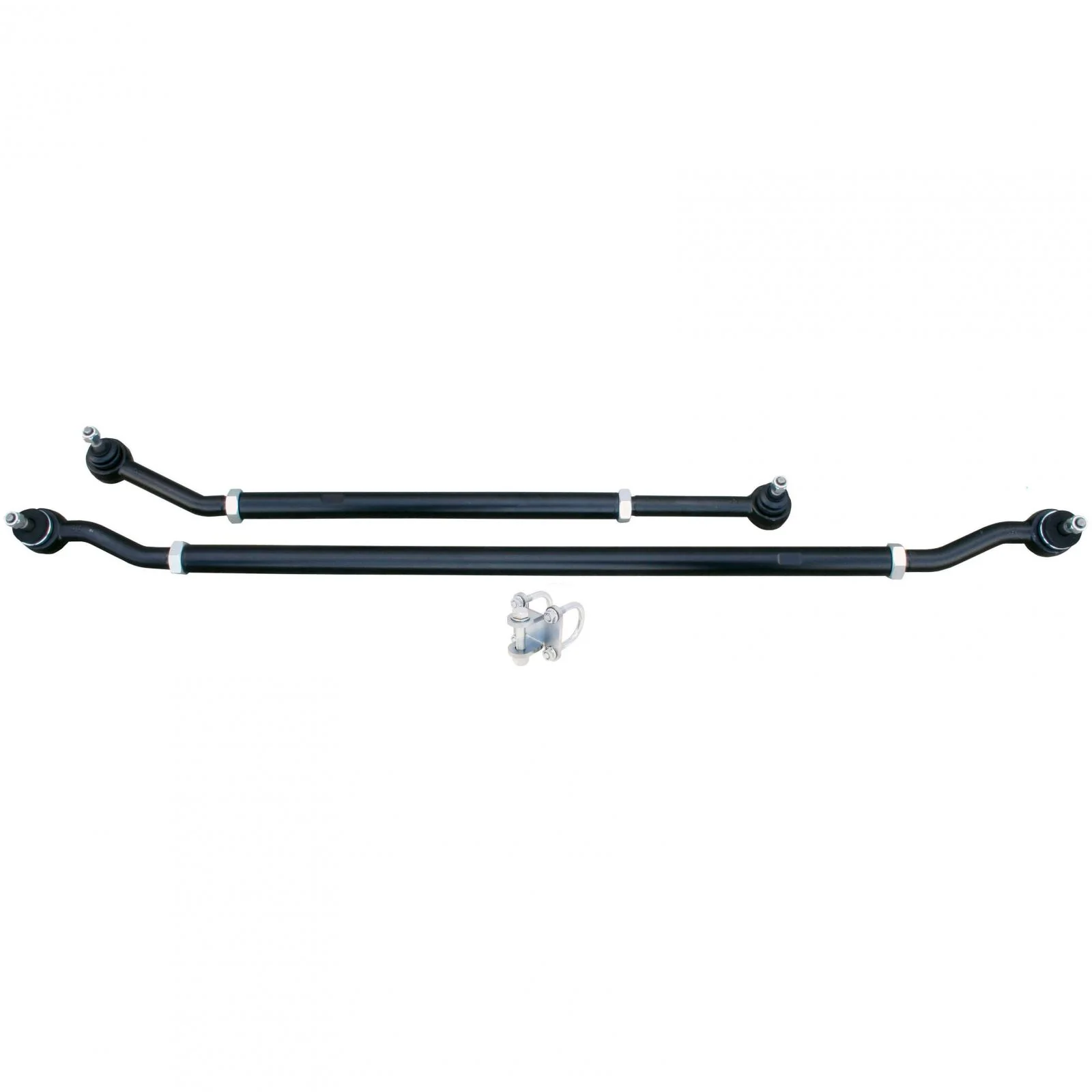 Currectlync Modular Extreme Duty Steering System 07-18 Wrangler JK Bolt-On 1 5/8 Inch Diameter Tie Rod/Drag Link HD Steering Stabilizer Shock Mounting Kit RockJock 4x4 - JK-9703