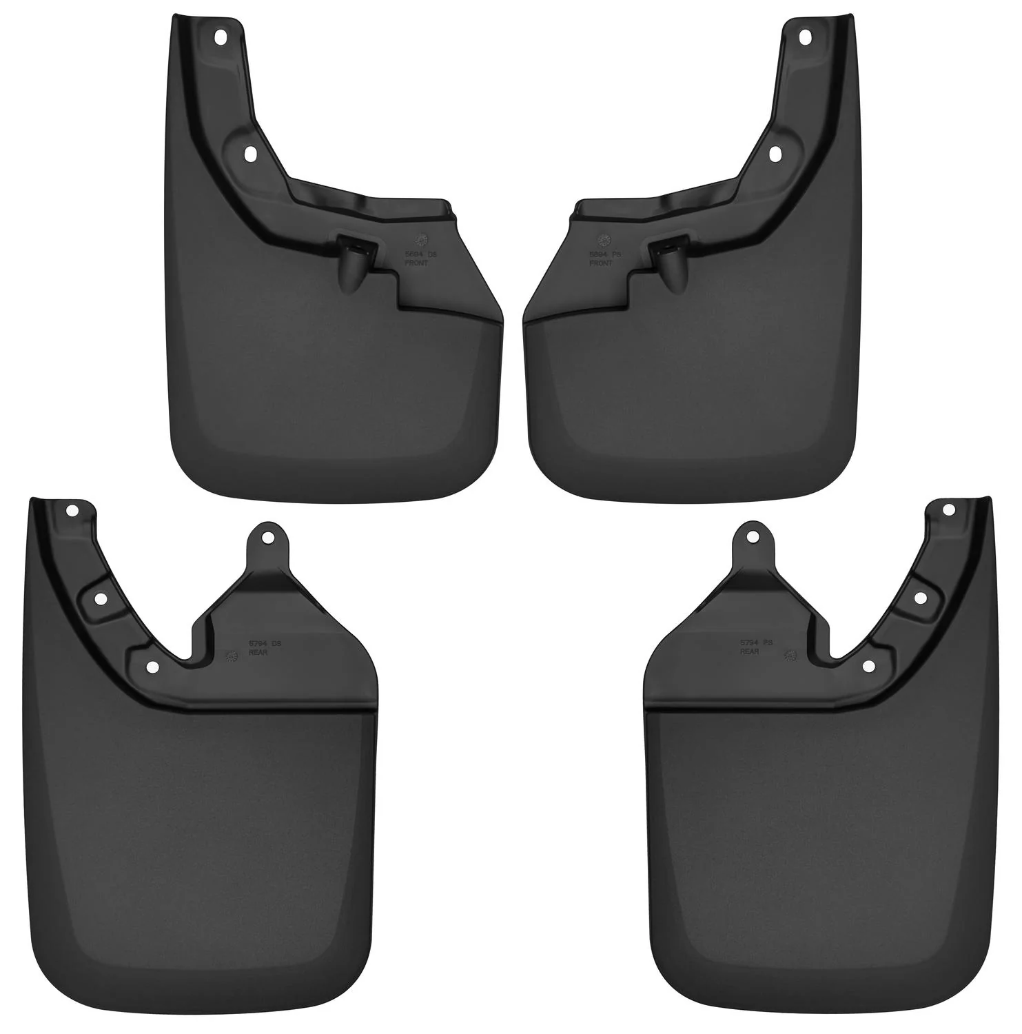 Custom Mud Guards Front and Rear Mud Guard Set For 2016-2023 Tacoma Husky Liners - 56946