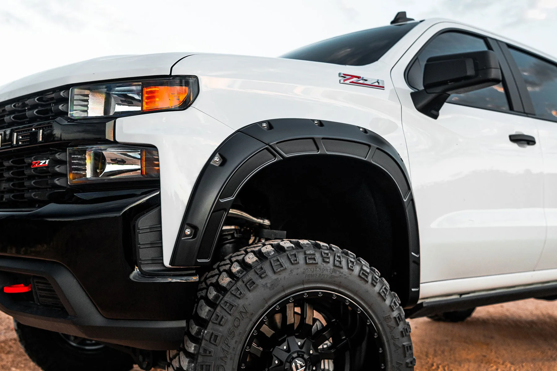 Defender Pocket Fender Flares Flat Black Chevy Silverado 1500 2WD/4WD (19-23) Rough Country - A-C12211 - Image 5