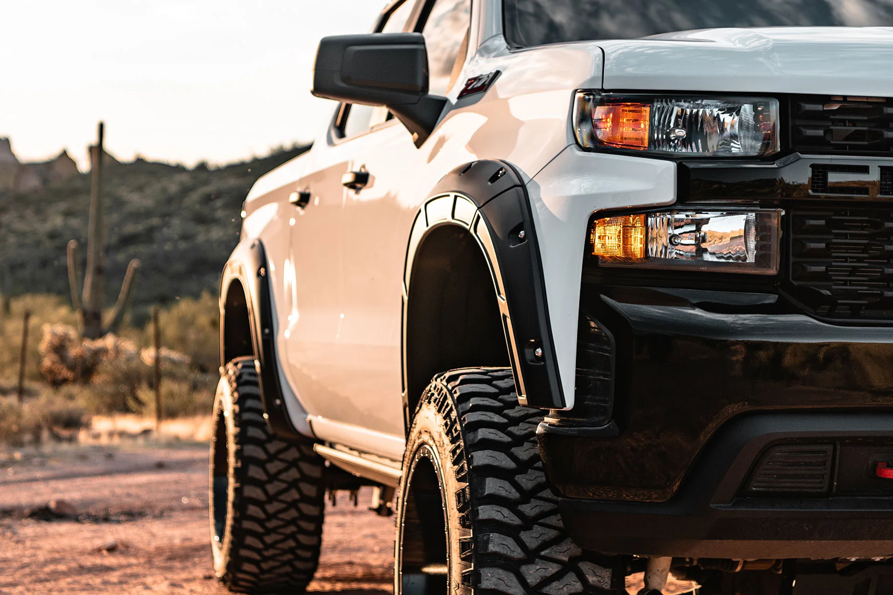 Defender Pocket Fender Flares Flat Black Chevy Silverado 1500 2WD/4WD (19-23) Rough Country - A-C12211 - Image 8
