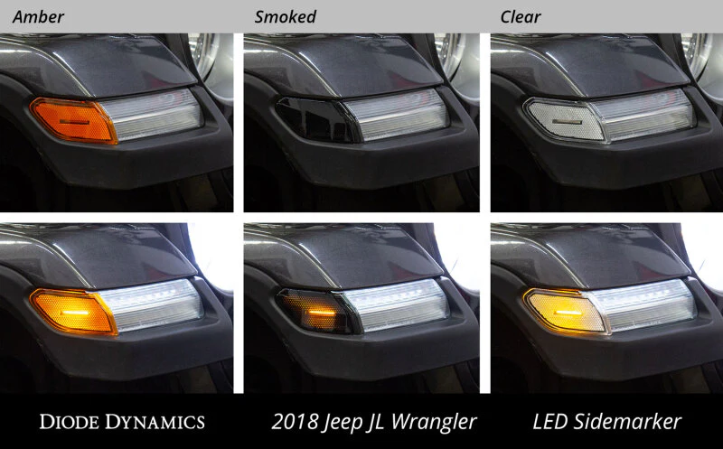 Diode Dynamics 18-21 Jeep JL Wrangler/Gladiator Sidemarkers Clear (set) - Image 4