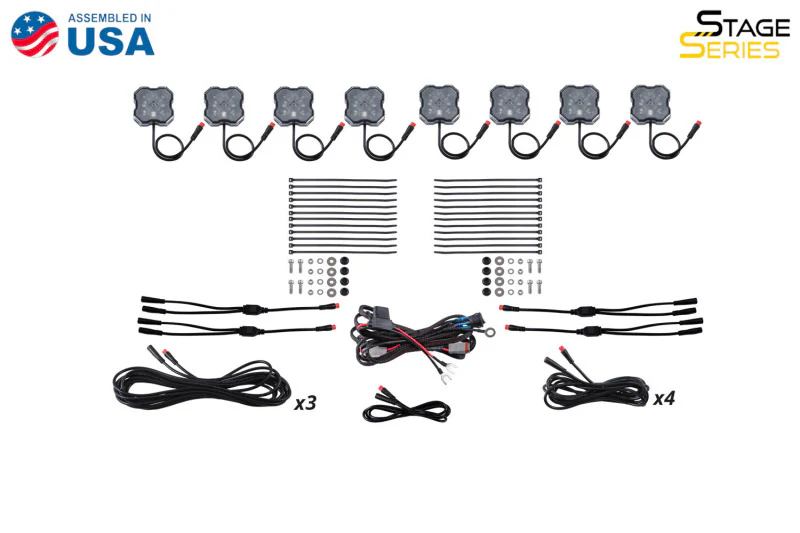 Diode Dynamics Stage Series RGBW LED Rock Light Kit (8-pack) - Image 7