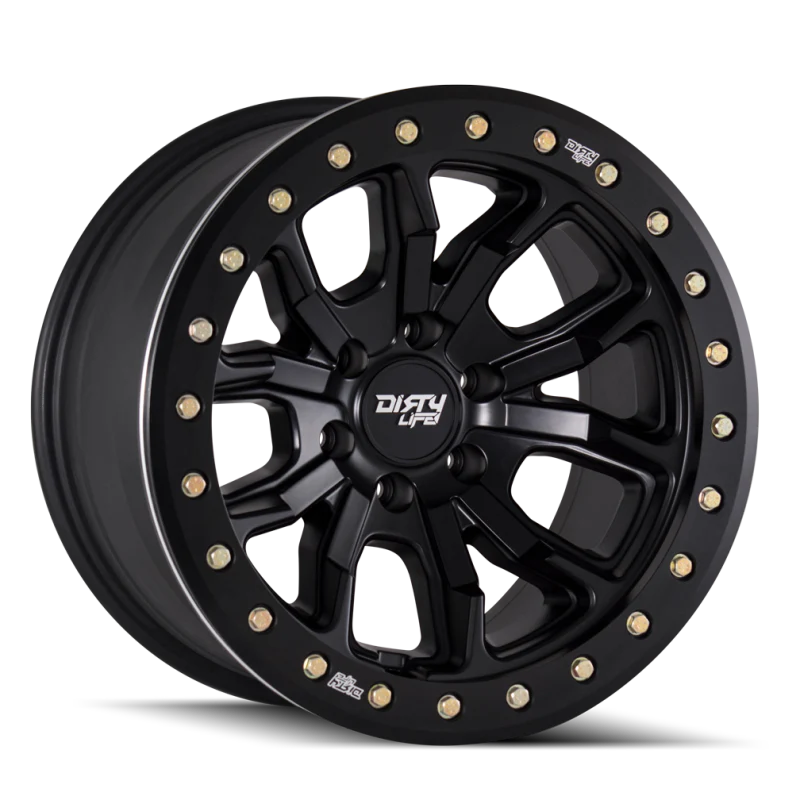 Dirty Life 9303 DT-1 17x9/8x165.1 BP/-12mm Offset/130.8mm Hub Matte Black Wheel - Beadlock - Image 4