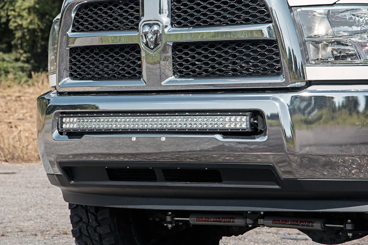 Dodge 40-inch Curved LED Light Bar Hidden Bumper Kit w/Black Series LED For 10-18 Ram 2500/3500 Rough Country - 70570B - Image 2