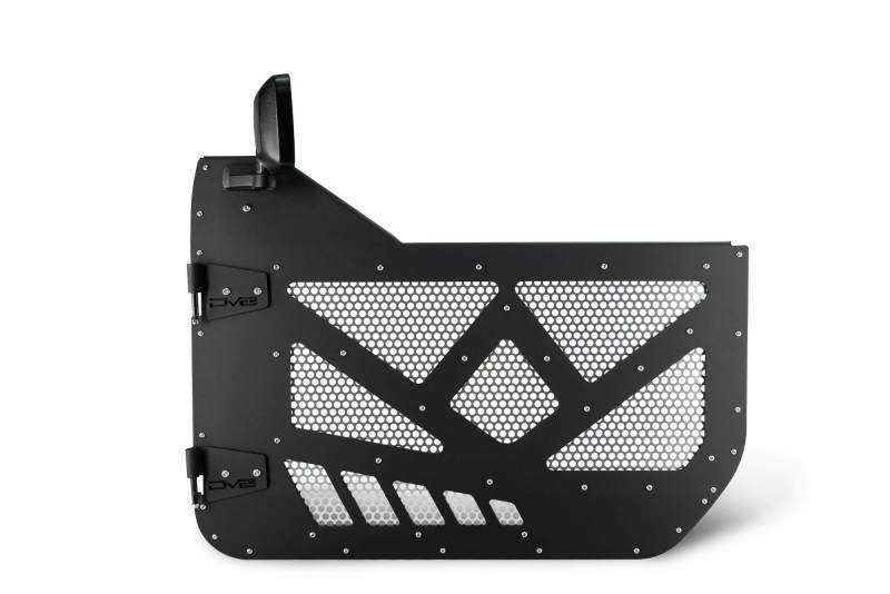 DV8 18-22 Jeep 4 Door JL/JT Aluminum Half Doors with Perforated Mesh Front - Image 7