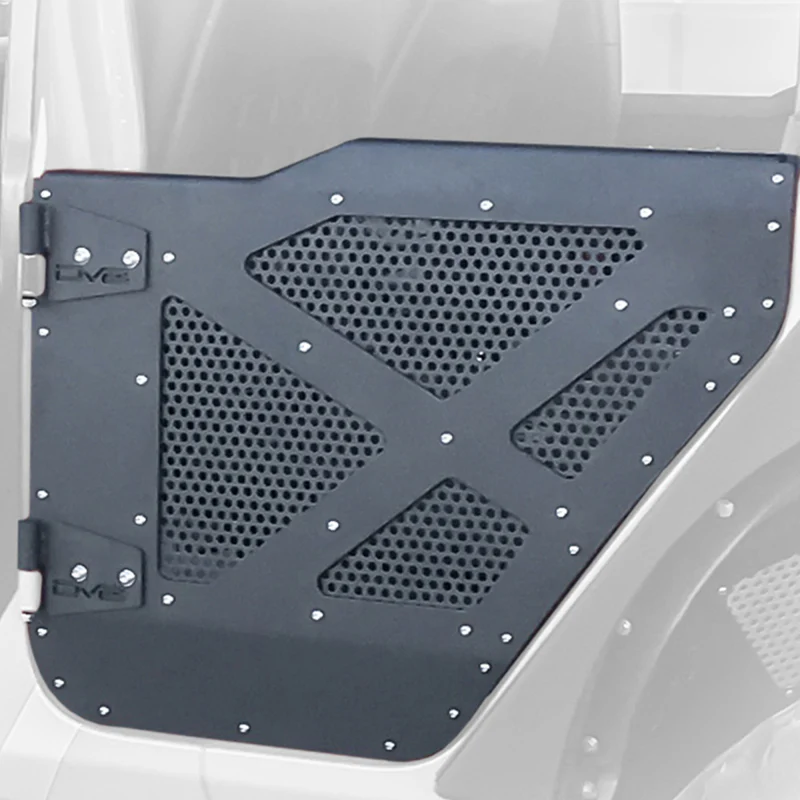 DV8 18-22 Jeep 4 Door JL/JT Aluminum Half Doors with Perforated Mesh Front - Image 8