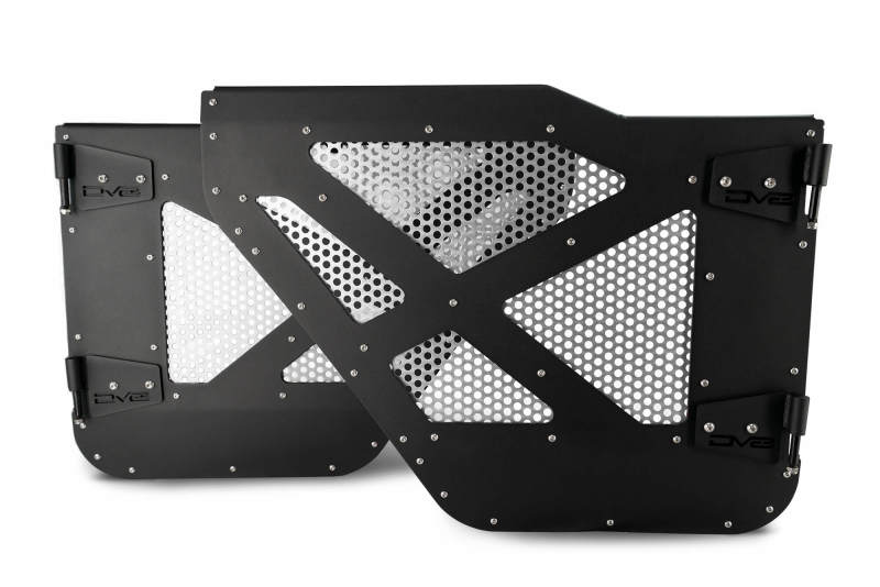 DV8 18-22 Jeep 4 Door JL/JT Aluminum Half Doors with Perforated Mesh Rear - Image 6