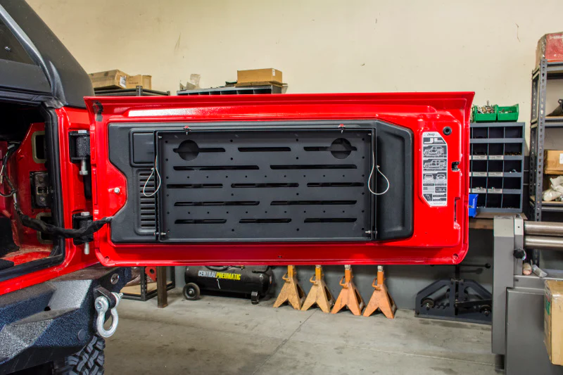 DV8 Jeep JL Tailgate Mounted Table (Trail Table) - Black - Image 10