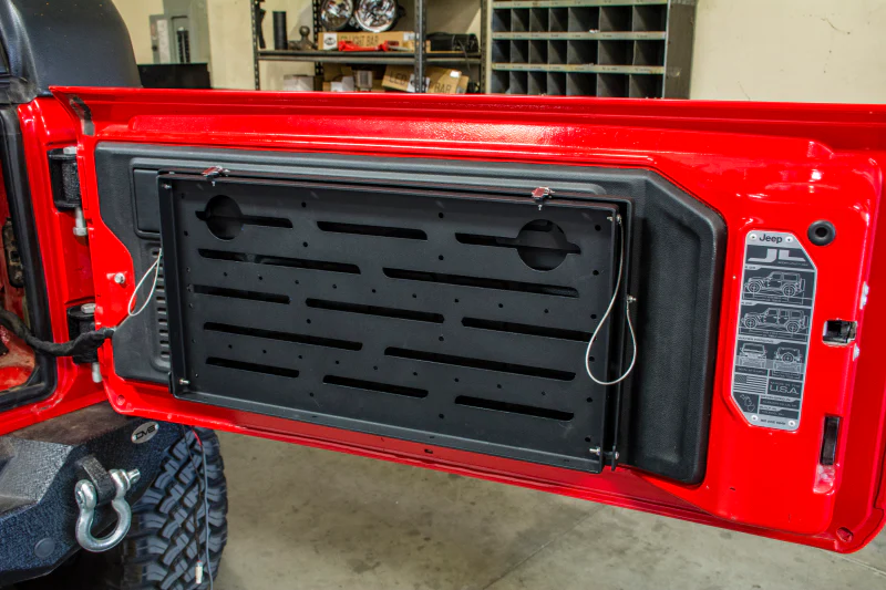 DV8 Jeep JL Tailgate Mounted Table (Trail Table) - Black - Image 12