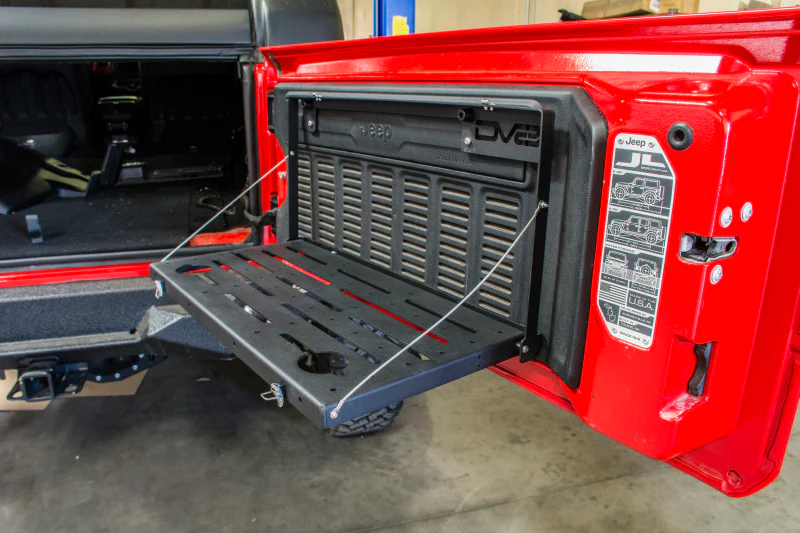 DV8 Jeep JL Tailgate Mounted Table (Trail Table) - Black - Image 14