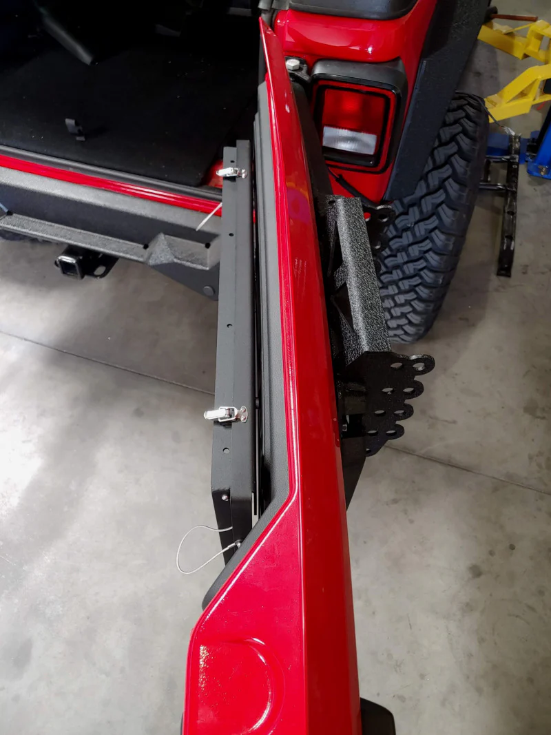 DV8 Jeep JL Tailgate Mounted Table (Trail Table) - Black - Image 16