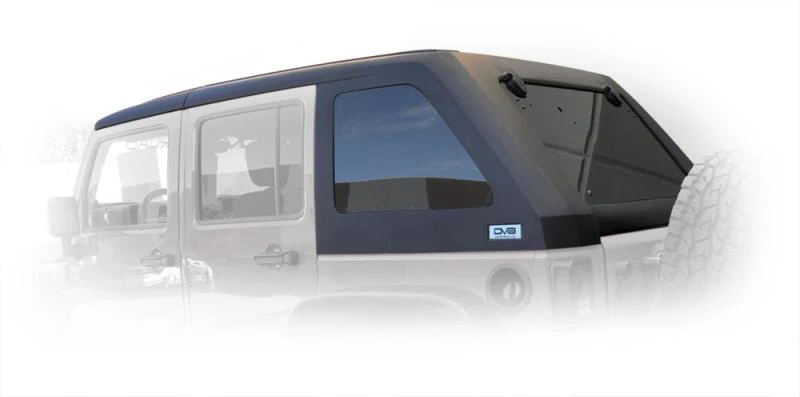 DV8 Offroad 07-18 Jeep Wrangler JK 2 Piece Fast Back Hard Top 4 Door - Black (DS Only) - Image 5