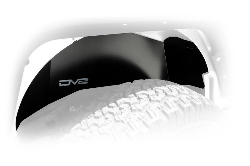 DV8 Offroad 07-18 Jeep Wrangler JK Rear Aluminum Inner Fender - Black - Image 8