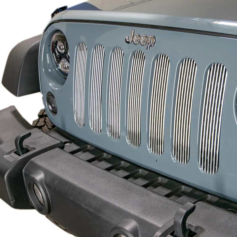 DV8 Offroad 2007-2018 Jeep JK Polished Grille Inserts - Image 6
