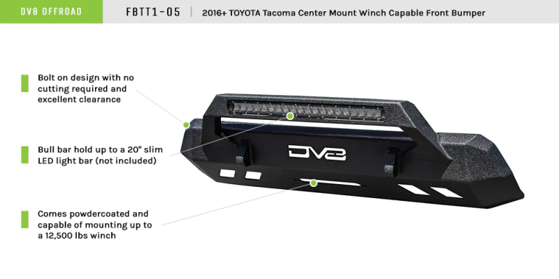 DV8 Offroad 2016+ Toyota Tacoma Center Bumper - Image 44