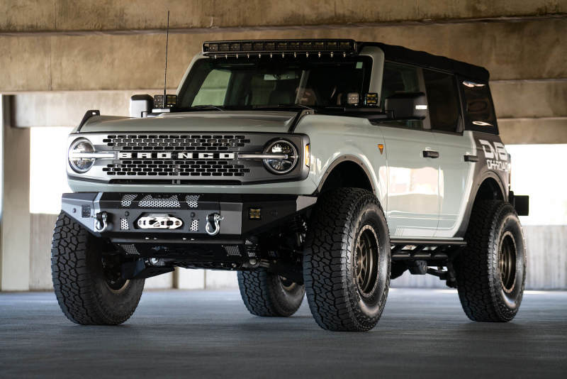 DV8 Offroad 2021+ Ford Bronco Front Bumper Winch Capable w/ Optional Bull Bar/Aux Light Opening - Image 2