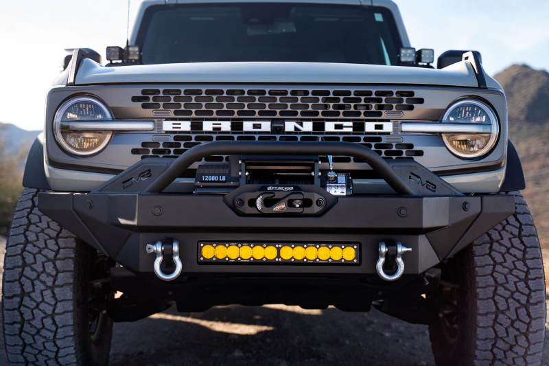 DV8 Offroad 2021+ Ford Bronco Modular Front Bumper Winch Capable w/ Auxiliary Light Mounts - Image 11