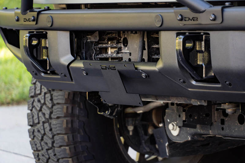 DV8 Offroad 21-22 Ford Bronco Factory Front Bumper Licence Relocation Bracket - Front - Image 9