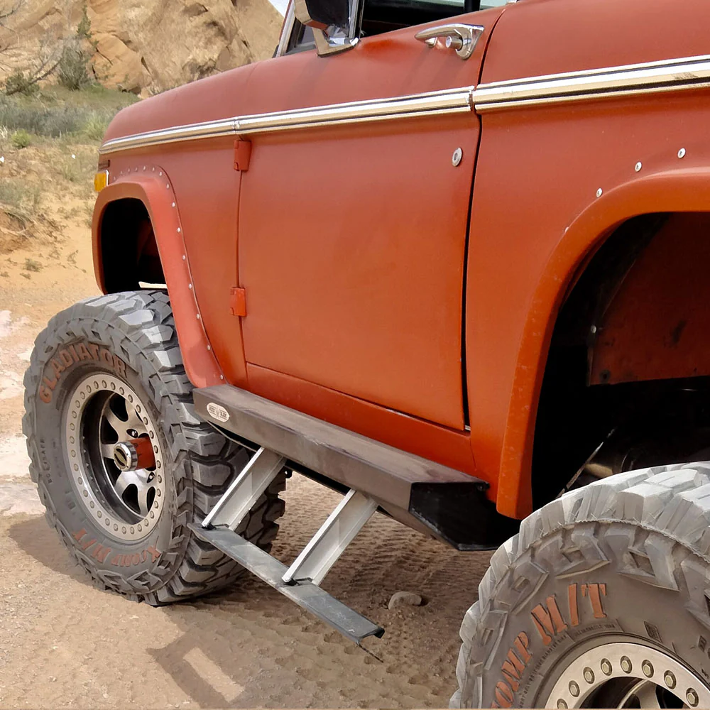 Ford Bronco 1St Generation Step Sliders 2 Boxes Rock Slide Engineering - BD-SS-300-B1G - Image 2