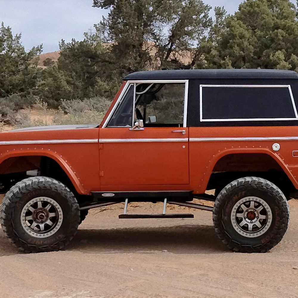 Ford Bronco 1St Generation Step Sliders 2 Boxes Rock Slide Engineering - BD-SS-300-B1G - Image 3
