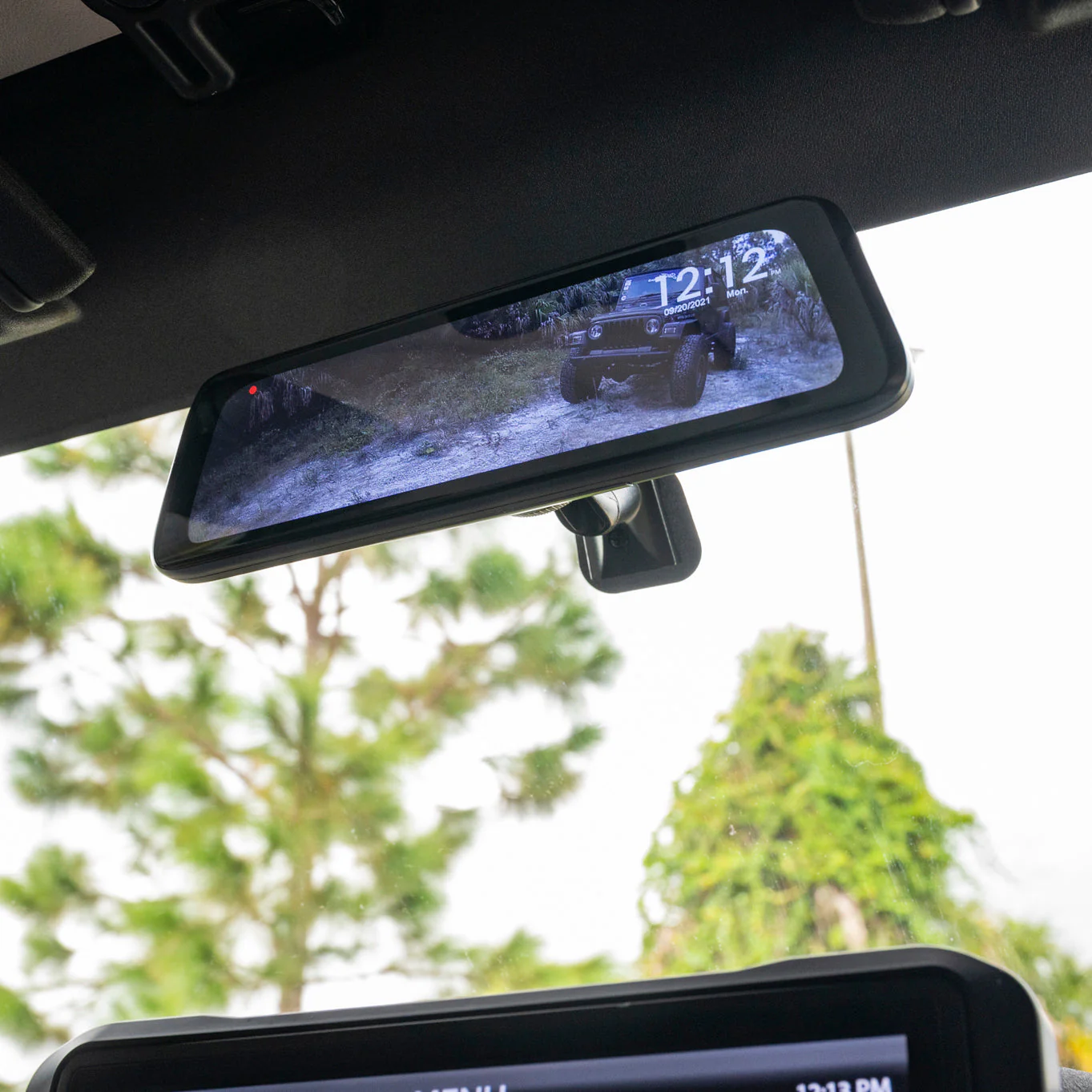 Ford Bronco 2021+ Clear-View HD Backup Camera and Replacement Rearview Mirror with Full Screen Monitor Kit with Built-In DVR - Image 4