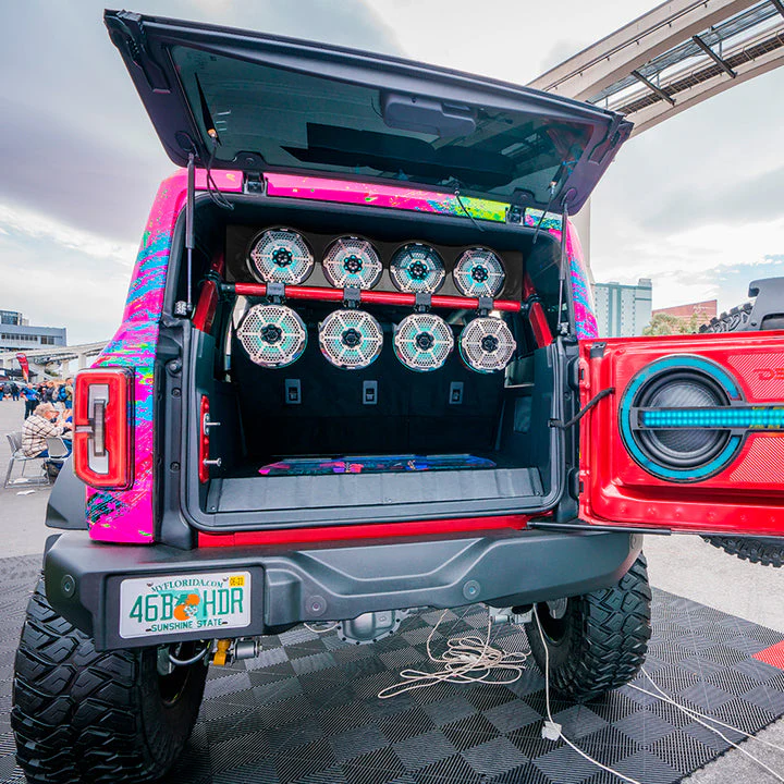 Ford Bronco 6th Gen 4-Door Overhead Bar System fits 4 x 8" speakers + 2 x 6.5" Speakers and 2 x 3.78" Tweeters - Image 2