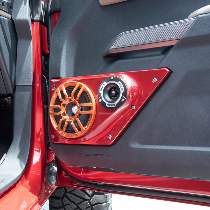 Ford Bronco 6th Gen Front Doors 6.5" Speaker and 3.8" Tweeter Panels - Image 2