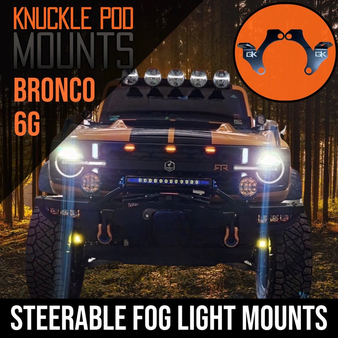 Ford Bronco Steerable Knuckle Pod Light Mounts (2021+) - Image 2